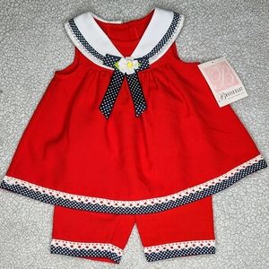 Baby girl Red Outfit 6-9m